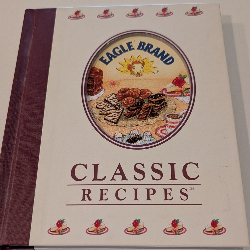 Classic Recipes Cookbook - Burgundy and White